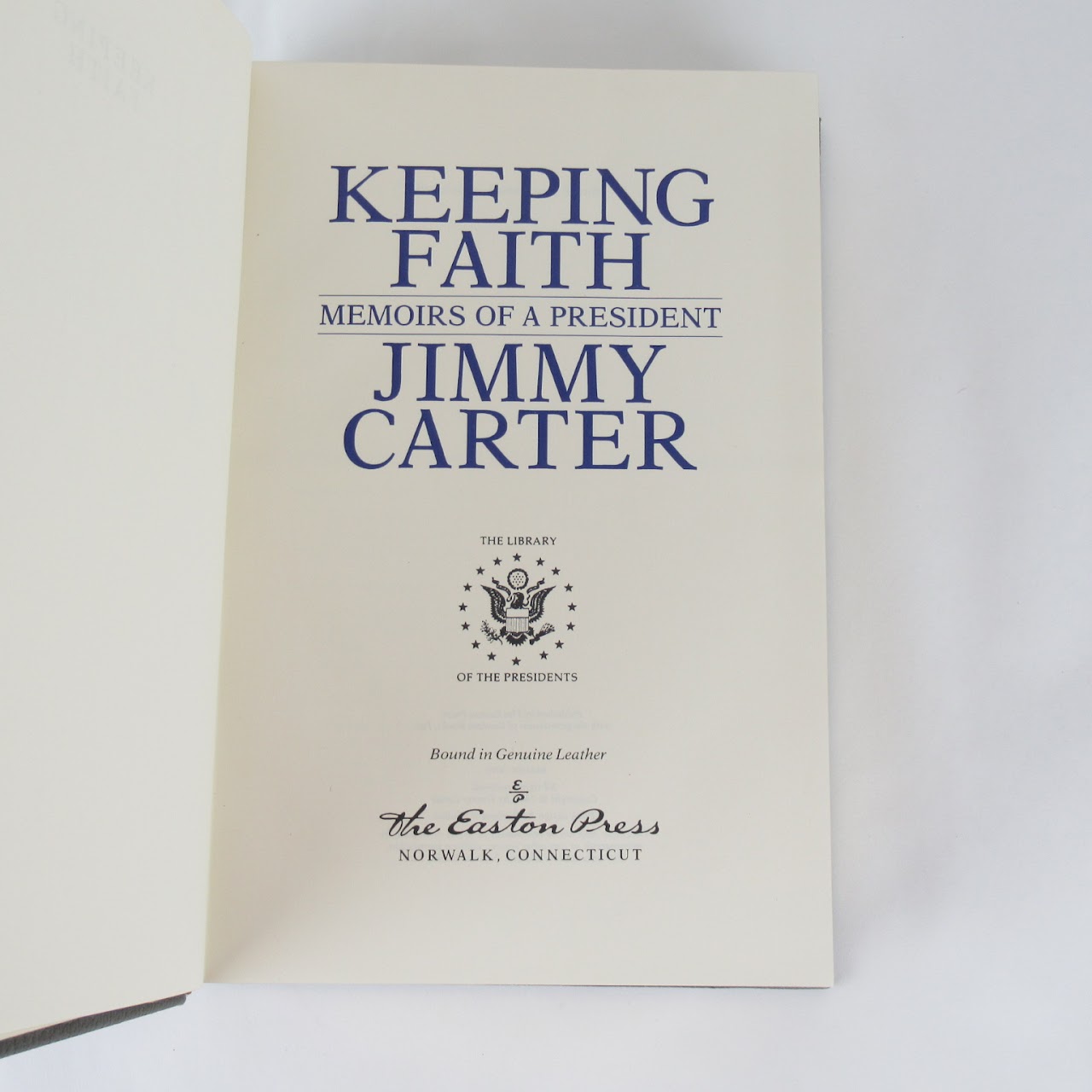 Jimmy Carter Signed 'Keeping Faith' Book 1