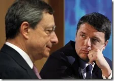 Mario Draghi e Matteo Renzi