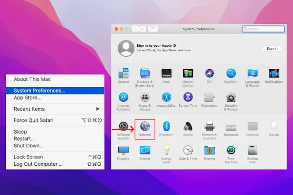 macOS system preferences