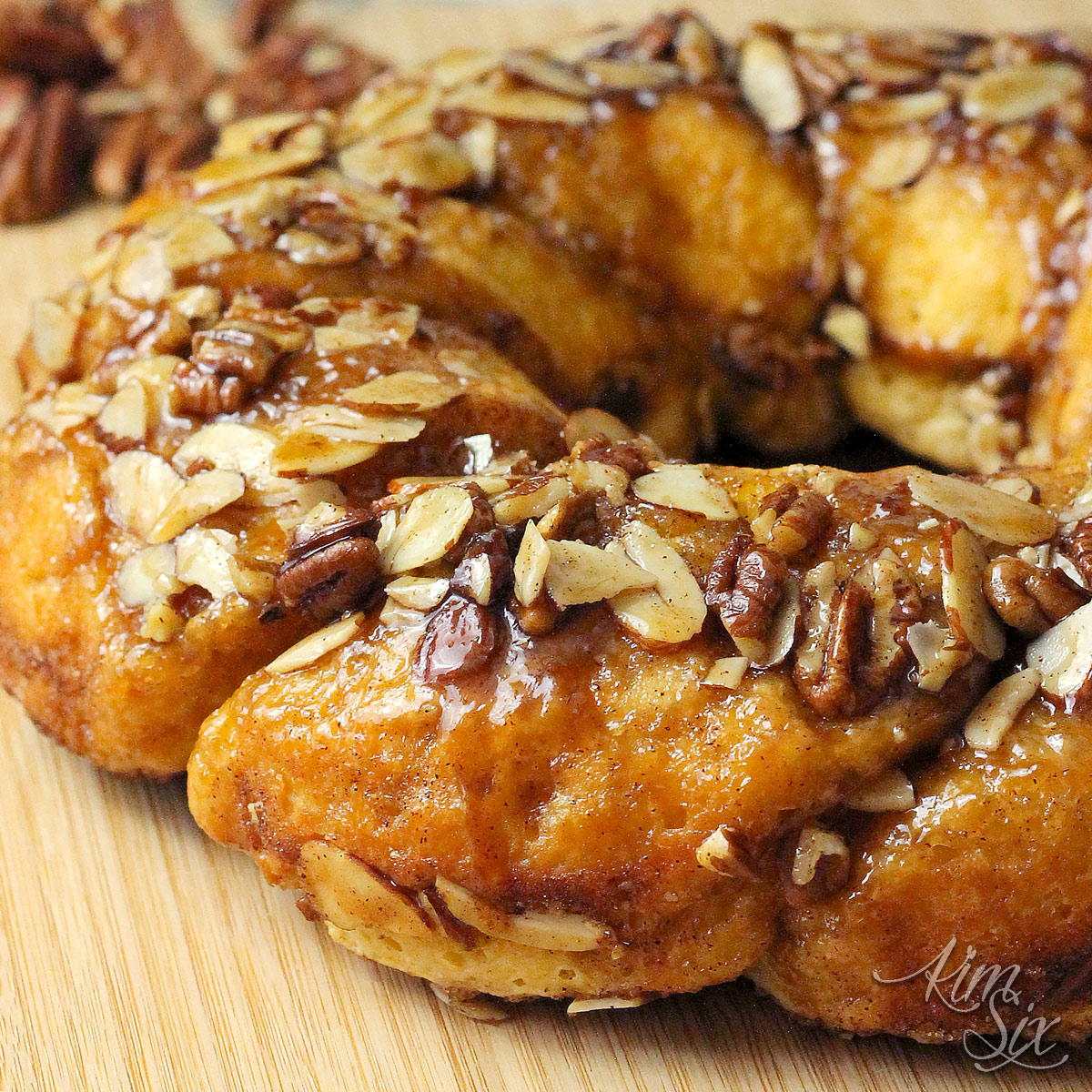 Pecan and Almond Cinnamon Roll Ring