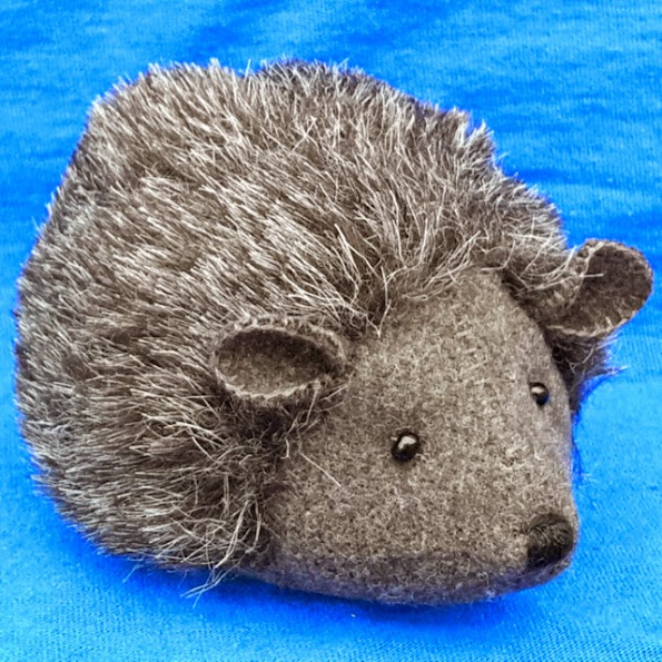 Handmade be4love HEDGEHOG BIG fleece fabric fur wool stuffedTOY gift ...