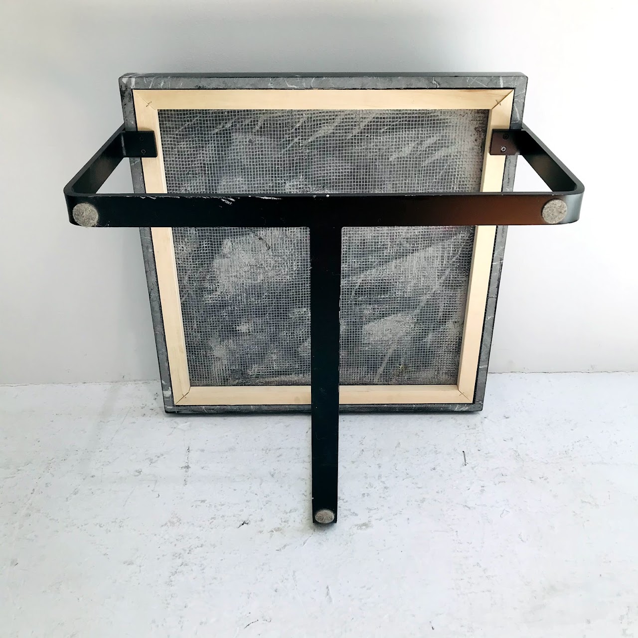 Black Marble Top Side Table #2