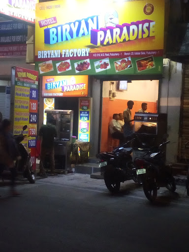 Hotel Biryani Paradise, 310, MG Road, Opp Petit seminar School,, MG Road Area, heritage Town,, Puducherry 605001, India, Fast_Food_Restaurant, state PY