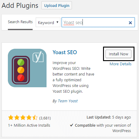 installeer en activeer Yoast SEO WordPress-plug-in