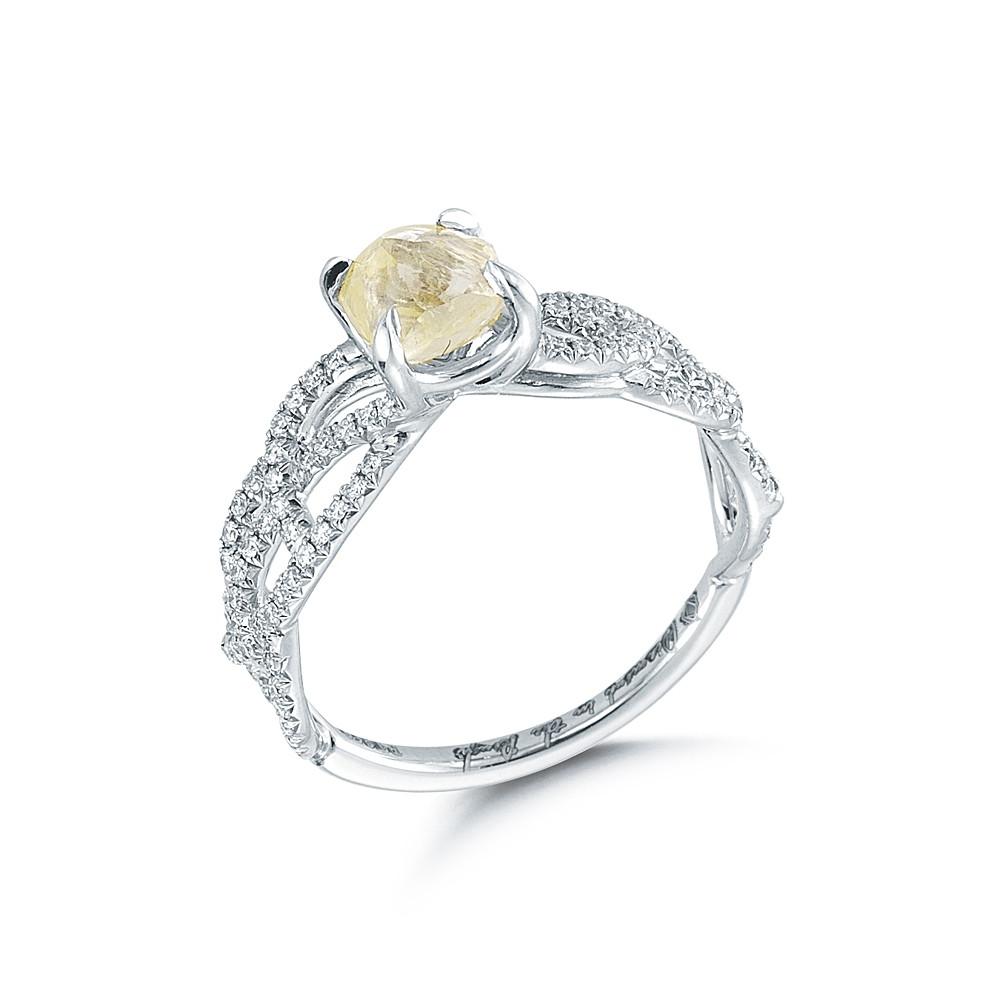 Vine Rough Diamond Engagement