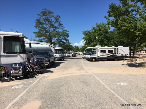 Campsites on the beach