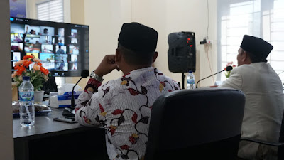 Bupati Aceh Besar Vidcon Dengan Kepala Sekolah SD, SMP Se Aceh Besar