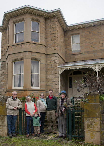 The Downie family outside 'Glenelg' 