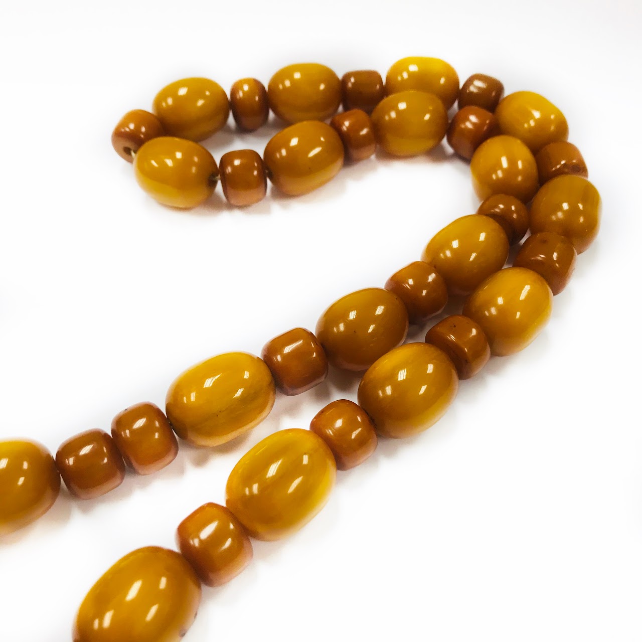 Butterscotch Amber Bakelite Beaded Necklace