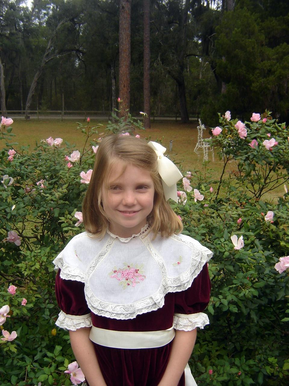 Laurel before church with lace