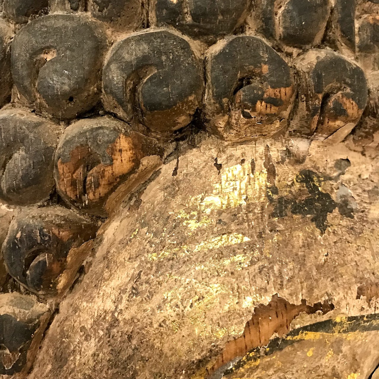 Carved and Gilded Buddha Head