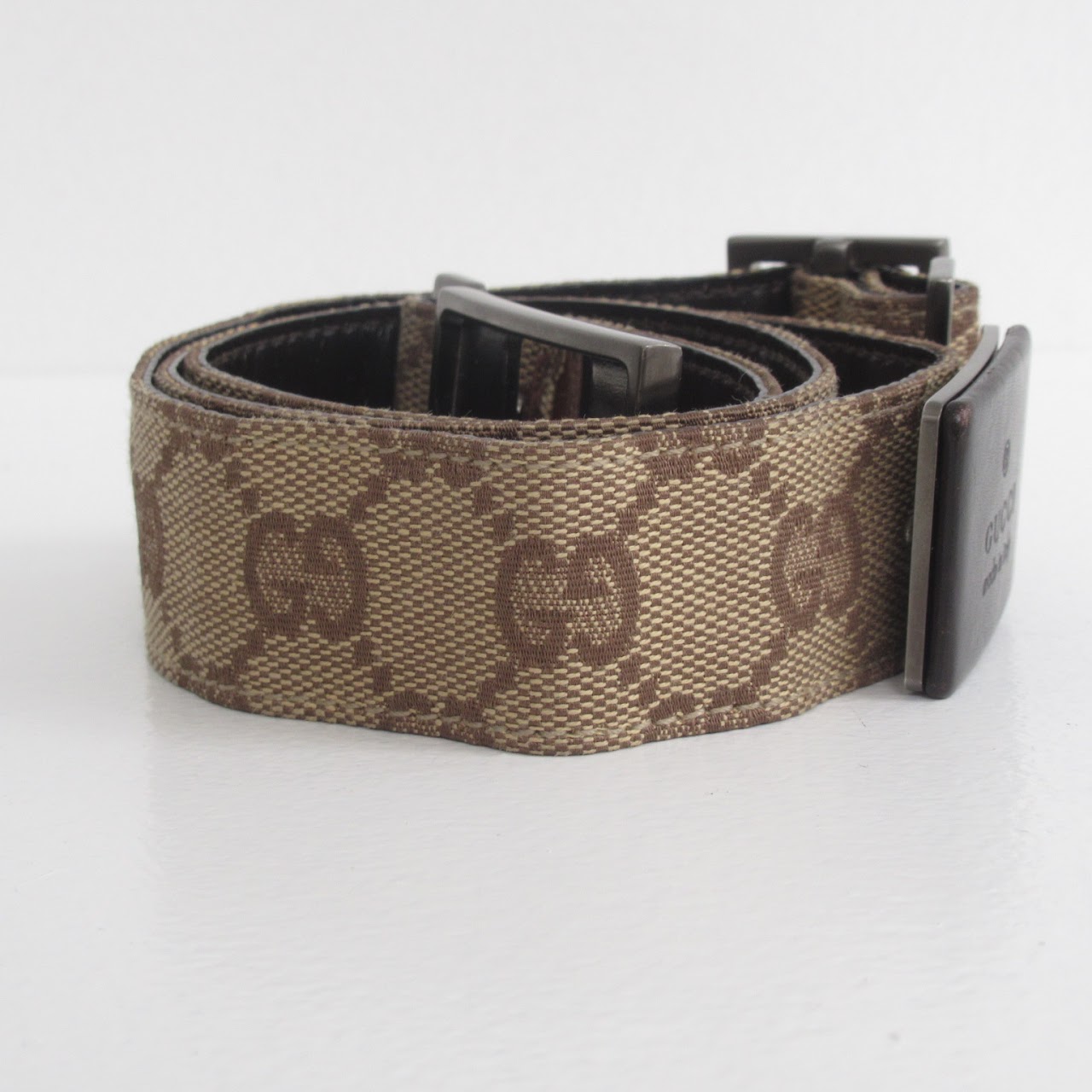 Gucci Silver Tone Buckle Belt