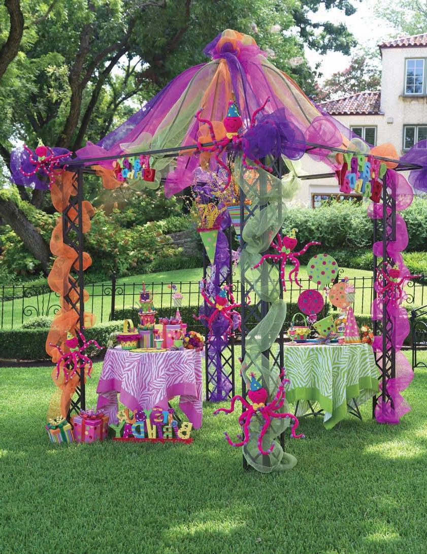 gazebo decorated with bright