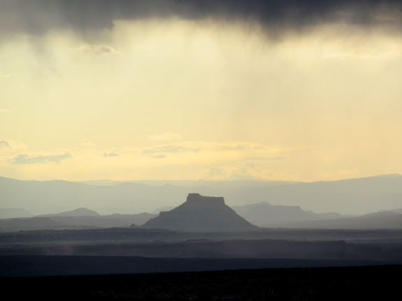 Factory Butte below the storm