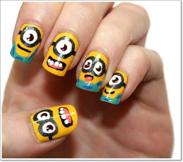 Cartoon Nail Art Steps and Ideas 2018 - Fashionre