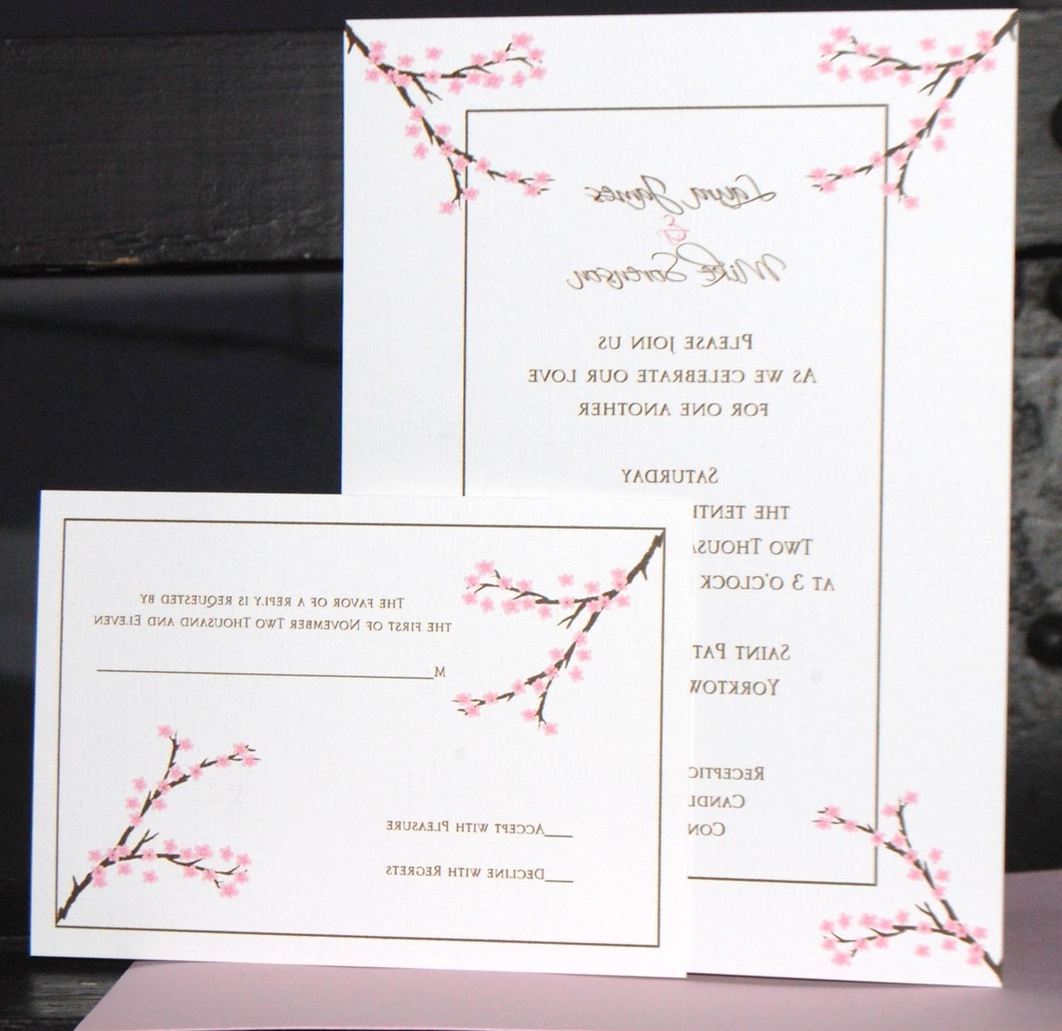 Wedding Invitation   Wedding Invite - Cherry Blossom Sample Wedding