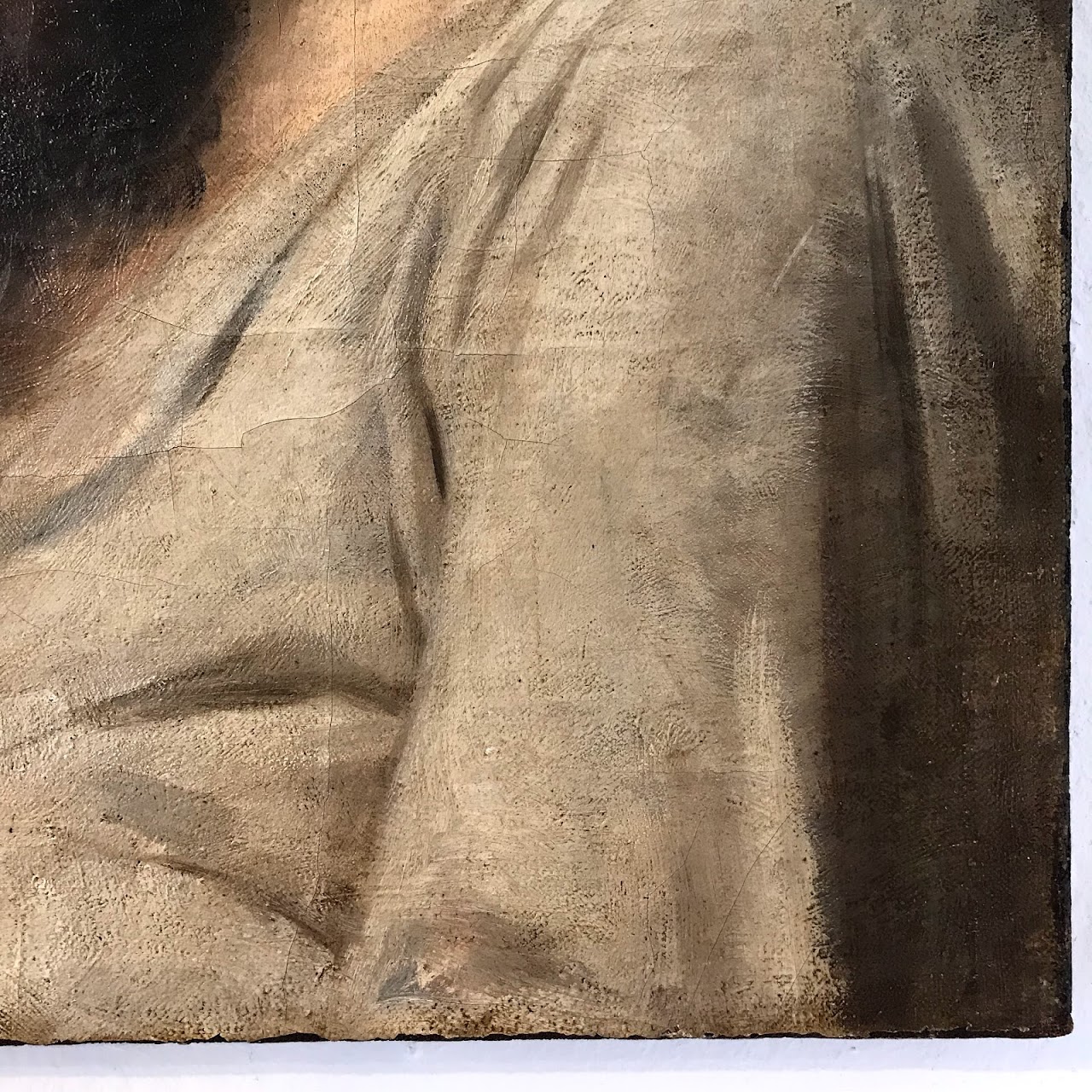 Antique Signed Portrait Oil Painting