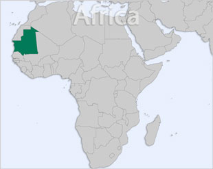 Mauritania location map