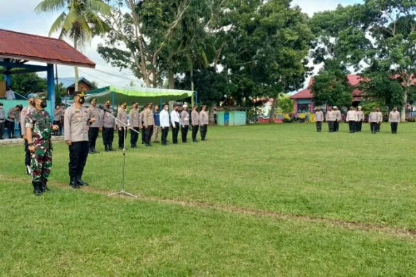 Personel Kepolisian dibantu TNI dan stakehokder terkait lainnya siap mengamankan pelaksanaan Pekan Olah Raga Provinsi (Porprov) XI, yang digelar di Kota Kotamobagu dan Kabupaten Bolaang Mongondow (Bolmong), 14-21 November 2022. (Foto istimewa)