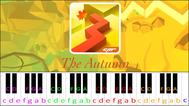 The Autumn (Dancing Line) Piano / Keyboard Easy Letter Notes for Beginners