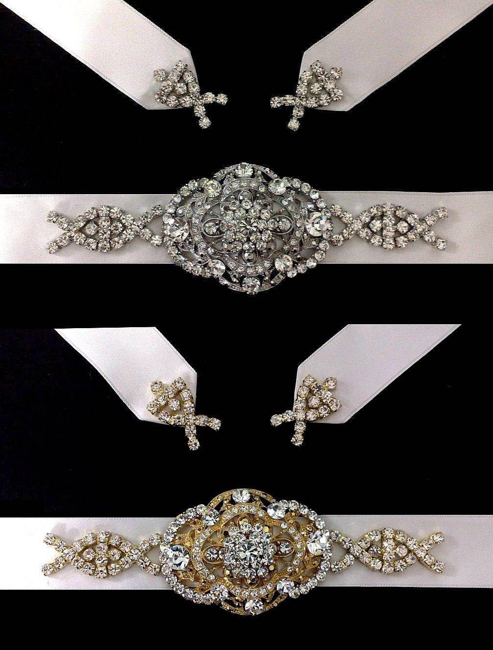 Art Deco Bridal Sash Belt,