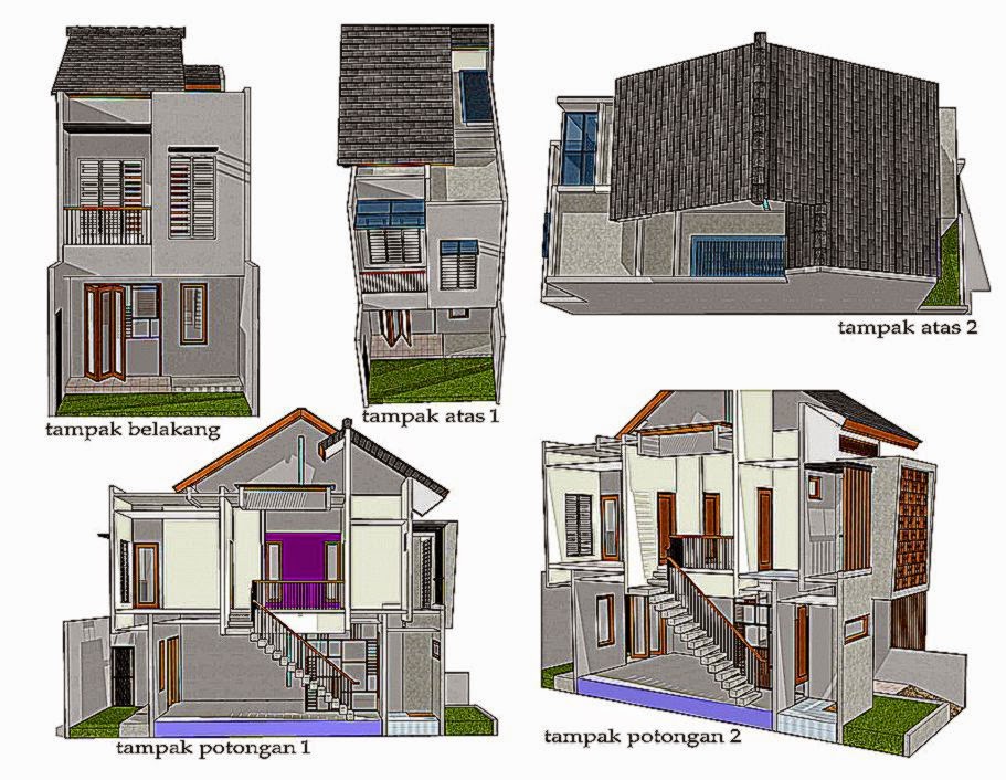 Desain Rumah Lahan  Sempit  Gallery Taman Minimalis