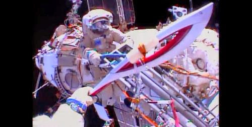 Olympic Torch Goes On First Ever Spacewalk