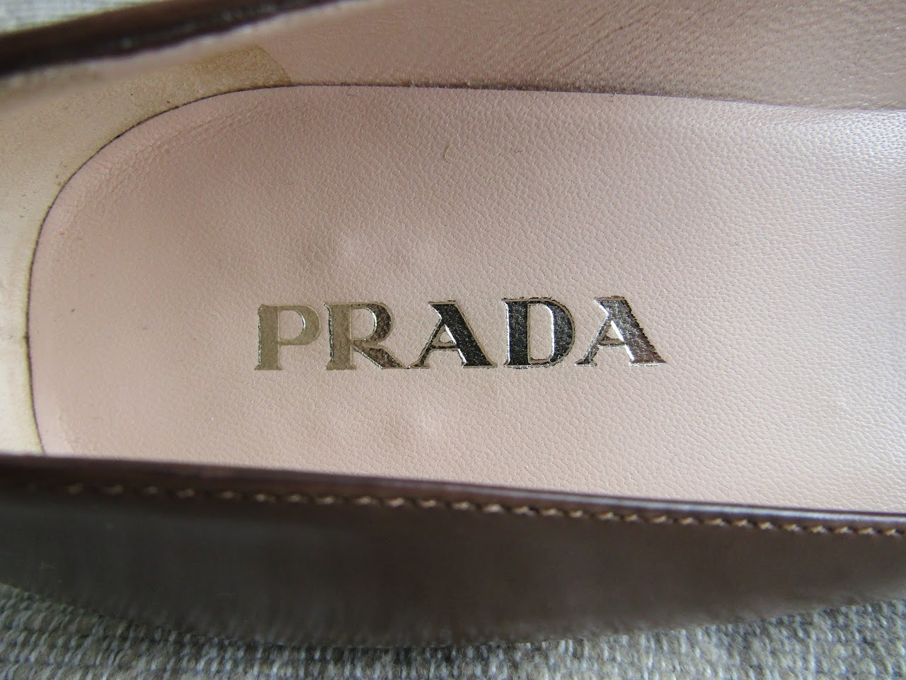 Prada Tobacco Kitten Heels