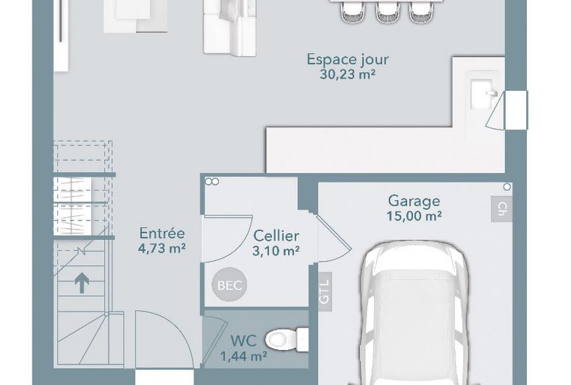  Vente Terrain + Maison - Terrain : 300m² - Maison : 85m² à Elne (66200) 