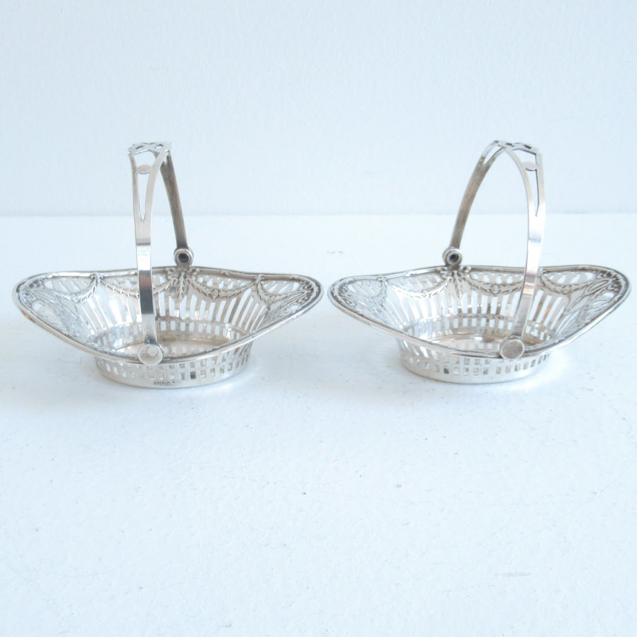 Sterling Silver Miniature Basket Set