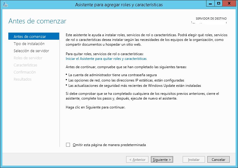 Instalar rol de Escritorio Remoto con RemoteApp en Windows Server 2012 R2