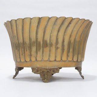 Brass Scalloped Jardiniere