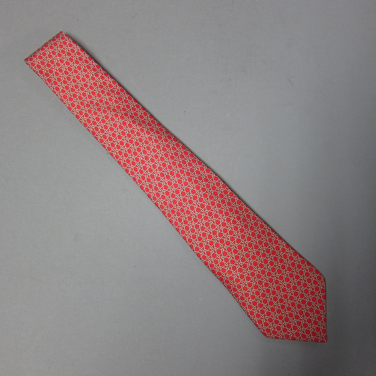 Hermès Red Silk Tie