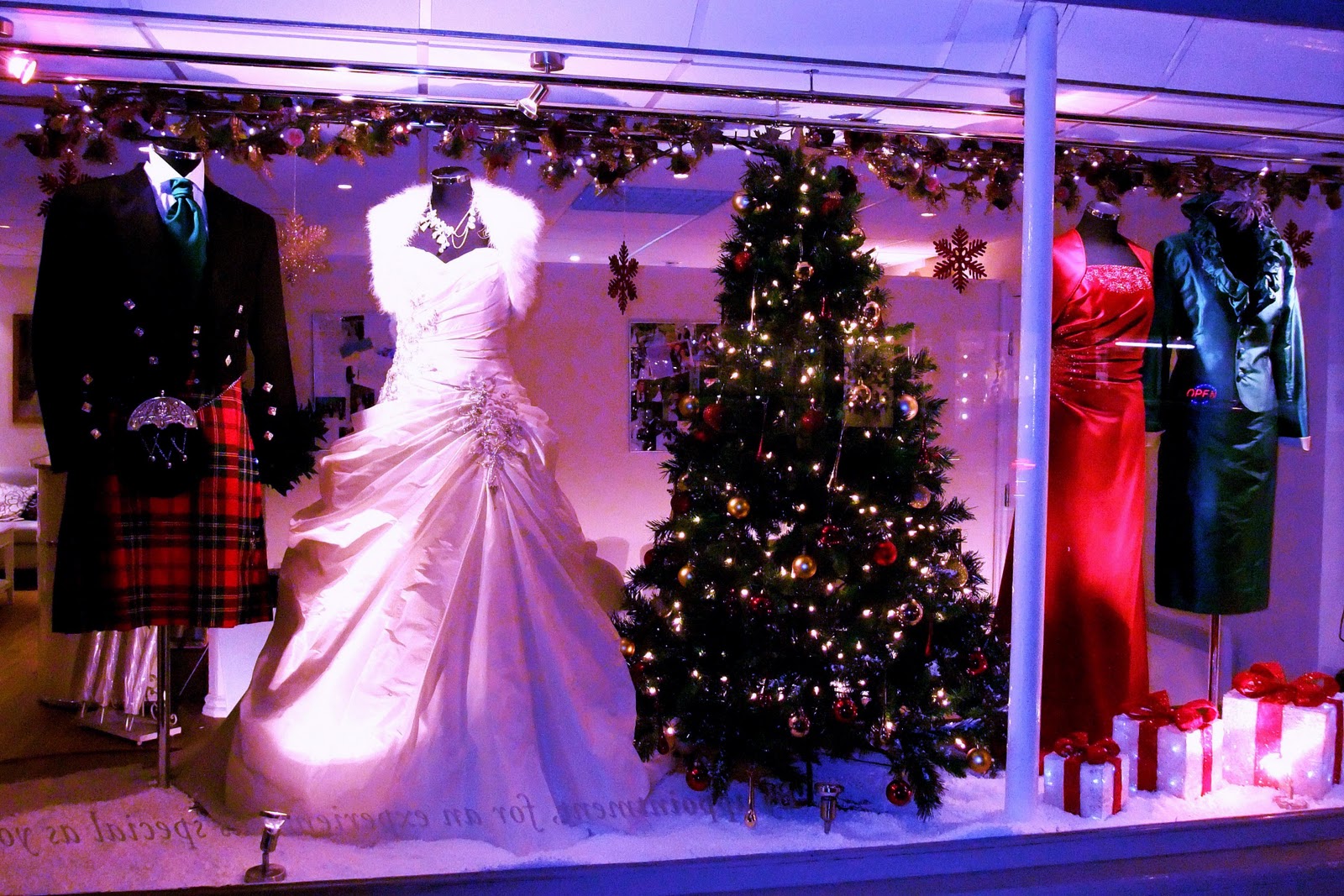 Christmas Bridal window is