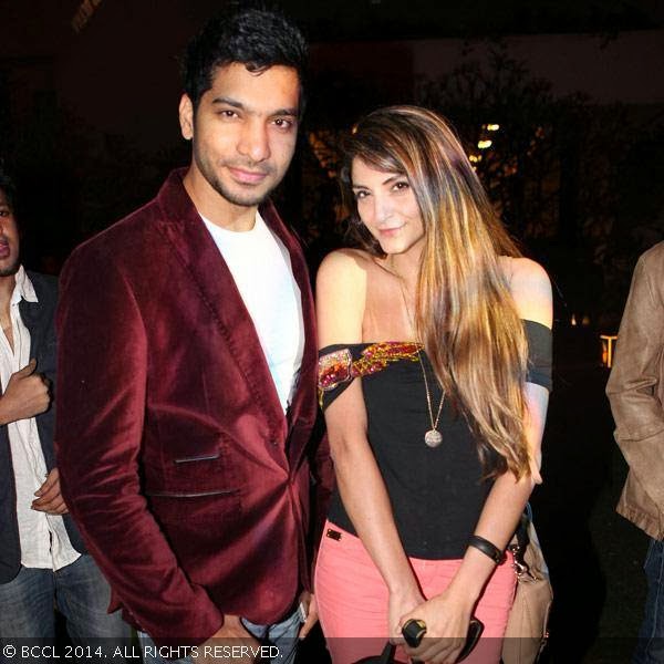 Venkat and Victoria during Bangalore Fashion Week party. 