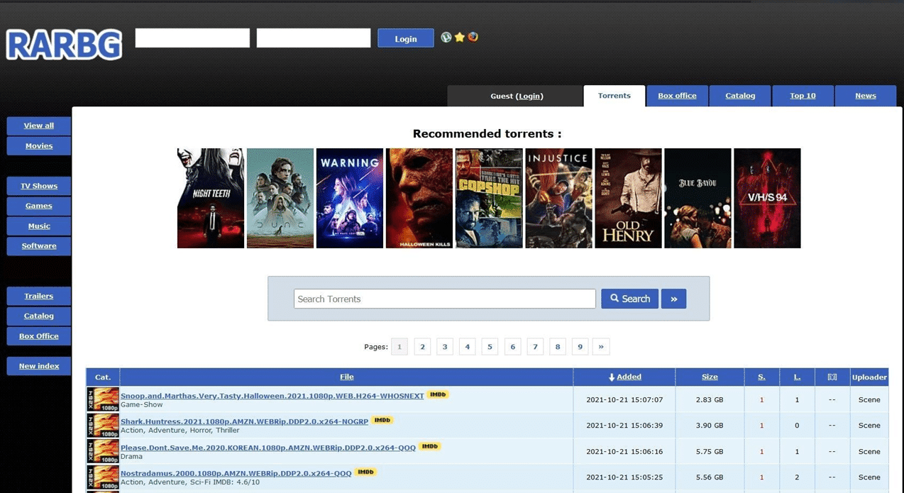 RARGB.  ¿Qué pasó con LimeTorrents?