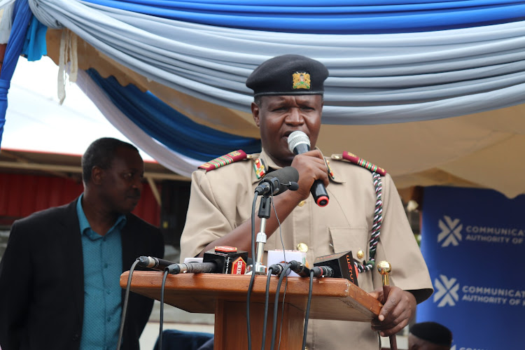 Eastern regional commissioner Paul Rotich during a media briefing in Embu County on Wednesday 31 May 2023.