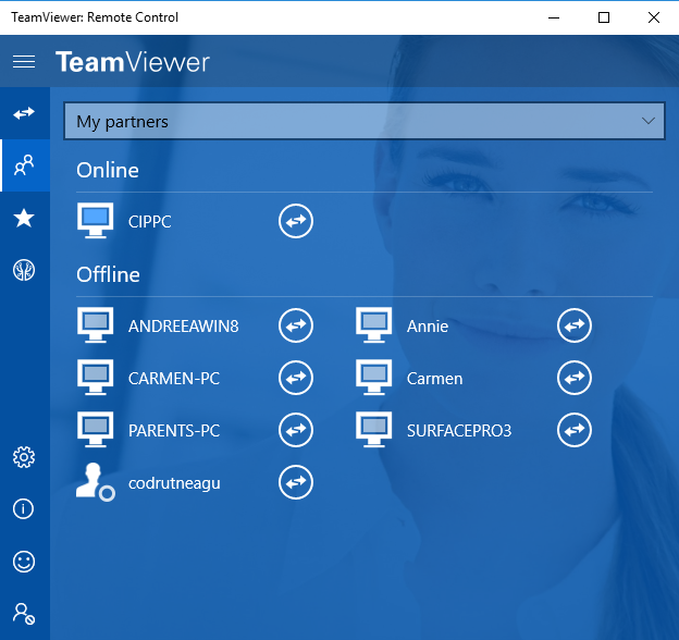 TeamViewer: Afstandsbediening, app, Windows