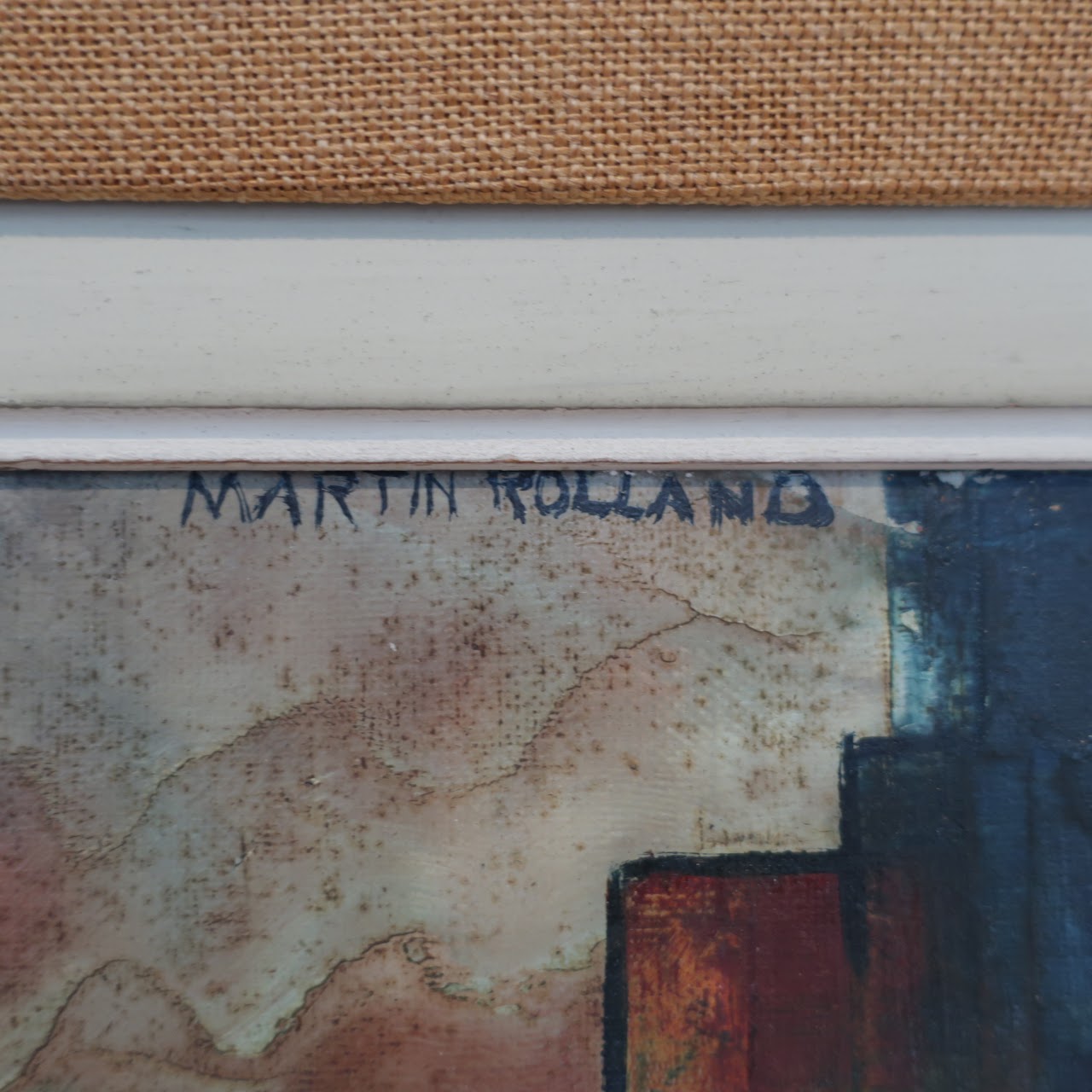 Martin Rolland Signed Mid-Century Oil Cityscape