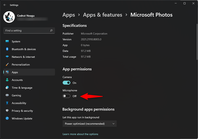 App-machtigingen wijzigen in Windows 11