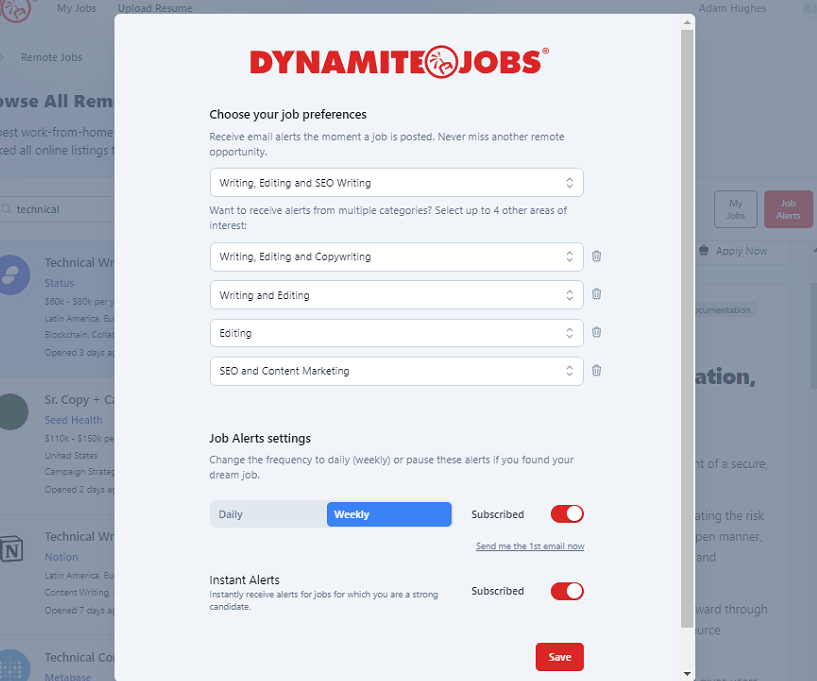 Dynamite Jobs alerts