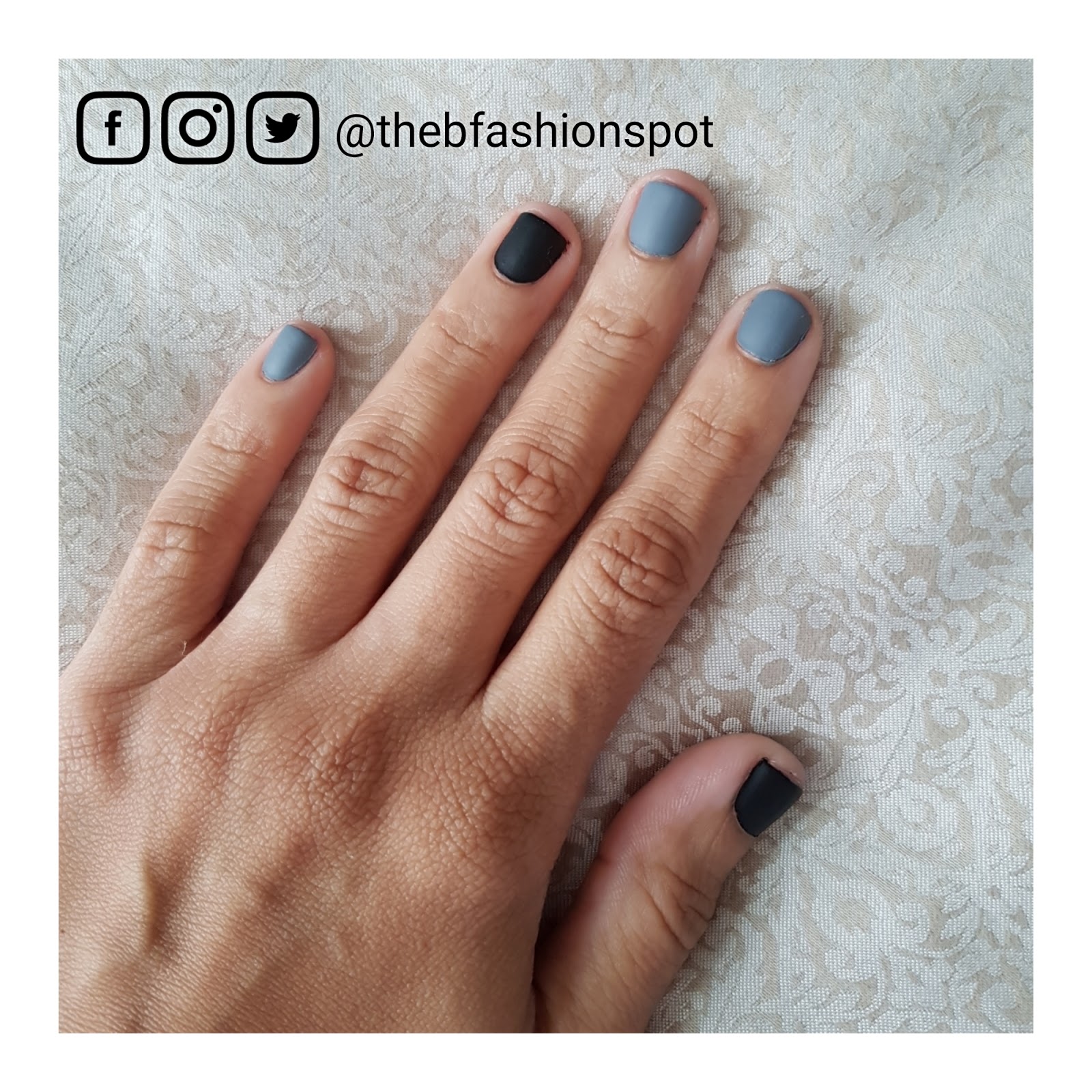 The B. Fashion Spot : Gris y negro en tus uñas