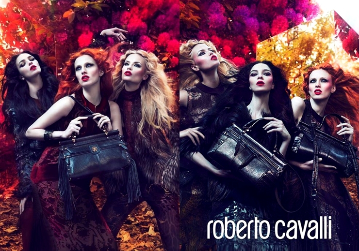 ... For ad campaign roberto cavalli fall winter 2011 feat karen elson