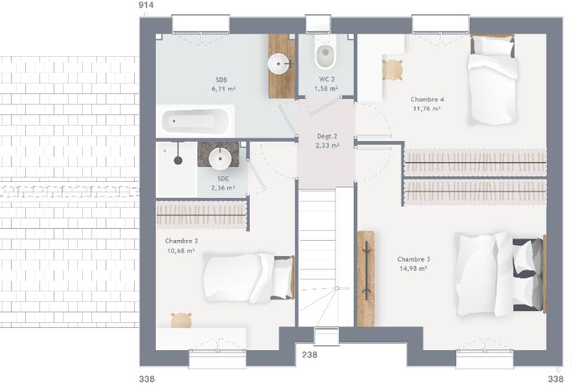  Vente Terrain + Maison - Terrain : 432m² - Maison : 100m² à Gargenville (78440) 