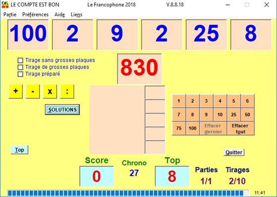 francophone tirage compte