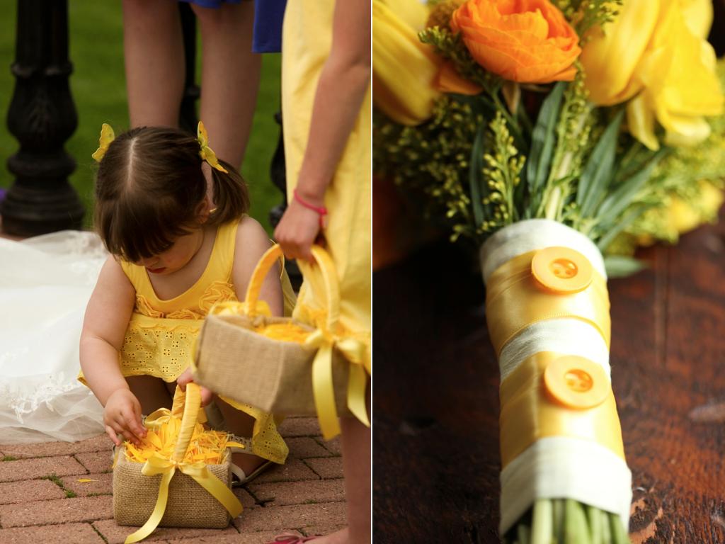 yellow bridesmaid bouquet