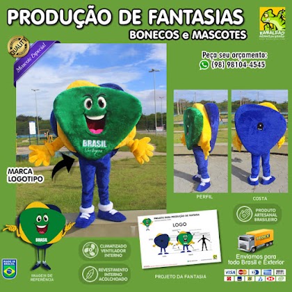 MASCOTE - Fantasia Humanizada de Marca Logotipo Personalizado