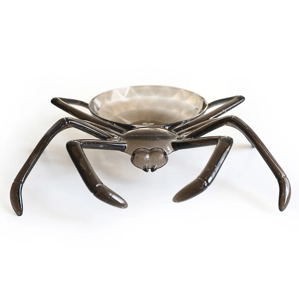 Qingdi Plato de Calavera Araña Caramelos Decoración Halloween Una espeluznante pieza central para tus dulces. Ideal para fiestas y exhibiciones festivas.