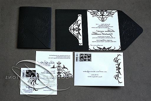 Damask wedding invitations