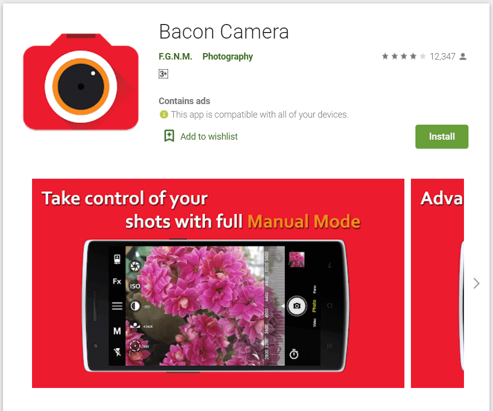 Appareil photo Bacon